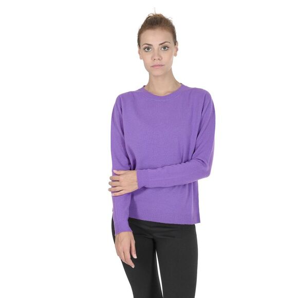 Crown of Edinburgh Cashmere Crew Neck Cashmere Sweater Women Lavanda Gloves - Picture 6 of 7